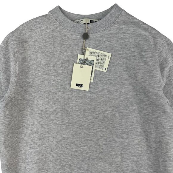New Bulk Men L Large Grey Sweater Pullover Comfortable Long Sleeve Sweatshirt - Picture 6 of 10